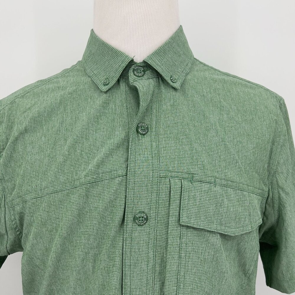 Duluth Trading Co. Mens Green Short Sleeve Button-Up Shirt M